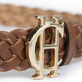 Holland Cooper Plaited Slim Belt in Tan