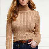 Holland Cooper Slim Logo Belt in Tan