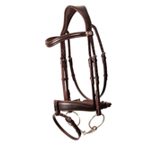 Brown horse bridle on a white background
