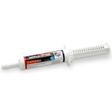 Tube of 'Equine America Apple Lytes Paste' on white background