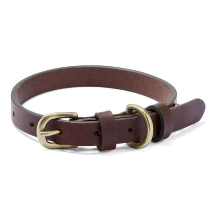 Le Chameau Dog Collar Marron Fonce