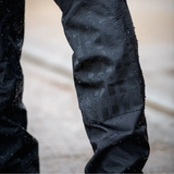 Close-up of a waterproof material with a blurred background