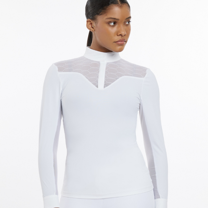LeMieux Emily Long Sleeve Show Shirt in White