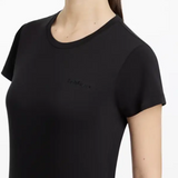 Black t-shirt with LeMieux brand logo on a white background