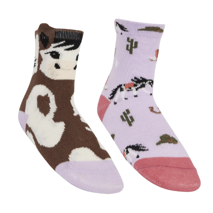 LeMieux Mini Cotton Character Socks Paint Pony in Lilac (2 Pack)