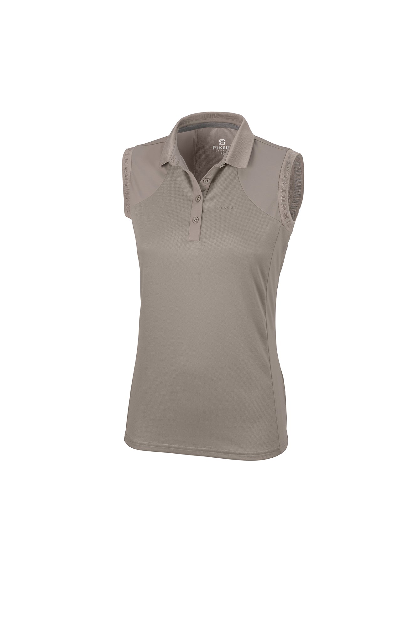 Pikeur Ladies Sleeveless Polo in Soft Greige