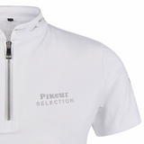 Logo Detail on Pikeur Selection Function Shirt in White Eland Lodge