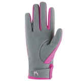 Grey Palm of the Roeckl Kapriole Junior Gloves in Deep Pink