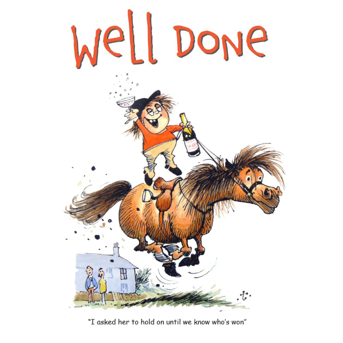 Thelwell 'Well Done' Greetings Card