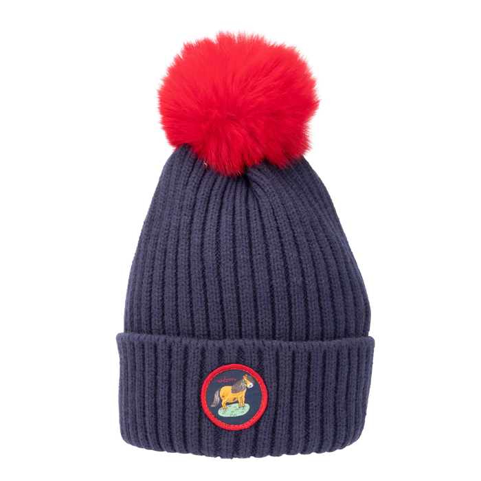 Winnie & Me Bobble Hat in Navy