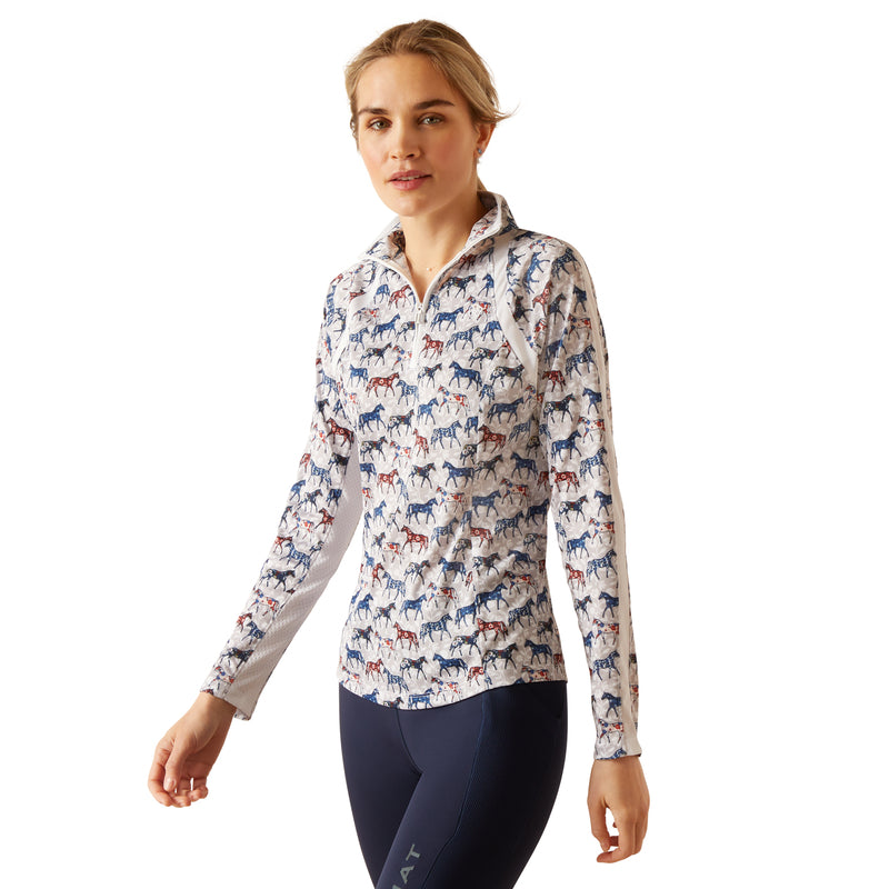 Ariat Ladies 3.0 Sunstopper 1/4 Zip Base Layer
