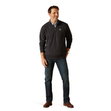 Ariat Men's Friday Cotton 1/2 Zip Sweatshirt in Heather Charcoal-Fleeces, Sweaters & Jumpers-Eland Lodge