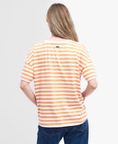 Barbour Ladies Adria Top in Apricot Crush-Polo's, Tops & T-Shirts-Eland Lodge