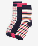 Barbour Ladies Claudia Fairisle Sock Gift Set-Socks-Eland Lodge