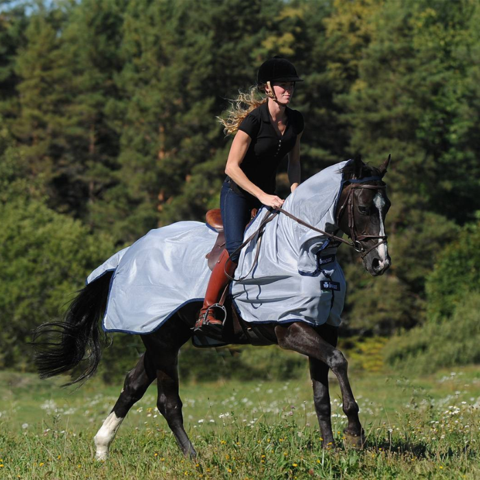 Bucas Buzz Off Riding Rug in Blue