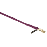 Pink horse lead with a gold clasp on a white background