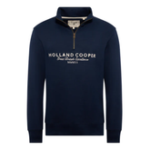 Navy blue sweatshirt with 'Holland Cooper' logo on a white background