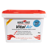 Horse First Supplements Vital Air packaging on a white background