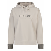 Pale grey hoodie with PIKEUR logo on the chest ona white background