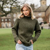 Toggi Ladies Ruislip Chunky Knit Sweater in Olive Green