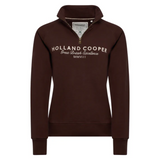 Brown hoodie with 'Holland Cooper' logo on a white background