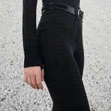 LeMieux Aspen Houndstooth Gigi Bregging in Black-Jodhpurs & Breeches-Eland Lodge