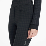 LeMieux Aspen Houndstooth Gigi Bregging in Black-Jodhpurs & Breeches-Eland Lodge
