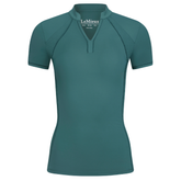 Teal equestrian shirt with 'LeMieux' branding on a white background