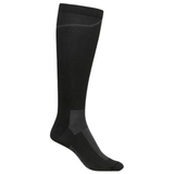 Black knee length sock on white background