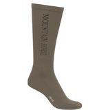 Green sock with Mountain Horse branding on white background