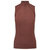 Deep pink sleeveless base layer on a white background