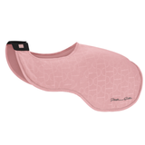 Pink horse rug with branding on a white background