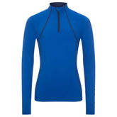 Bright blue base layer on a white background