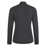 Black shirt with sparkle stones applies across the back on a white background