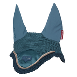 Teal horse fly veil with LeMieux branding on a white background