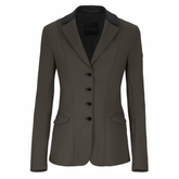 Green blazer with three buttons on a white background