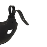 Black grazing muzzle on a white background