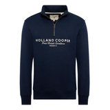 Navy blue sweatshirt with 'Holland Cooper' logo on a white background