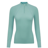 Aqua blue equestrian base layer on a white background