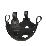 Black muzzle with LeMieux logo on a white background