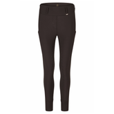 Pair of black riding tights on a white background