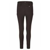 Pair of black riding tights on a white background