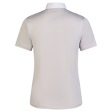 Beige polo shirt on a white background