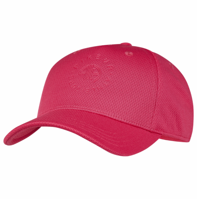 Raspberry pink cap white background
