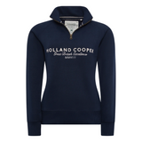 Holland Cooper Sporting Goods Zip Henley in Ink Navy