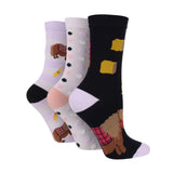Wild Feet Adults 3 Pack Cotton Crew Socks-Socks-Eland Lodge
