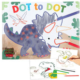 Dino World Dot to Dot Colouring Book