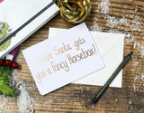 Emily Cole "I hope Santa gets you a fancy Horsebox!" Christmas Card