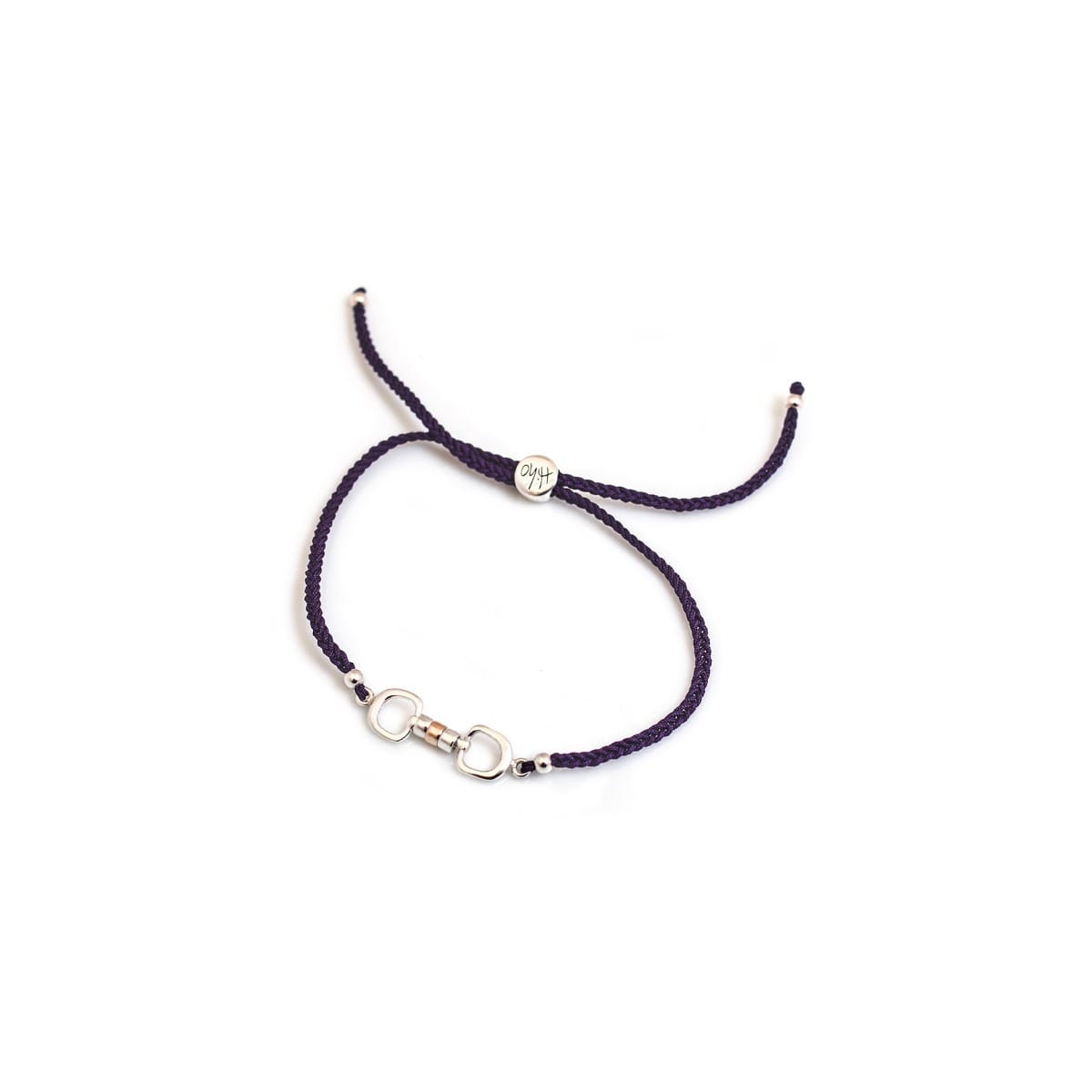 Hiho Silver 9ct Rose Gold Cherry Roller Friendship Bracelet