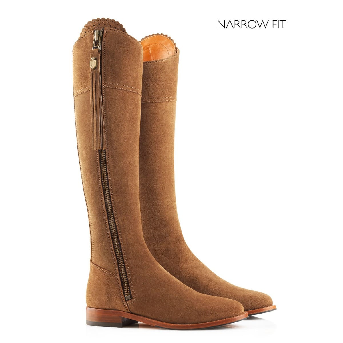 Fairfax & Favor Ladies Regina Flat Narrow Fit Suede Boots